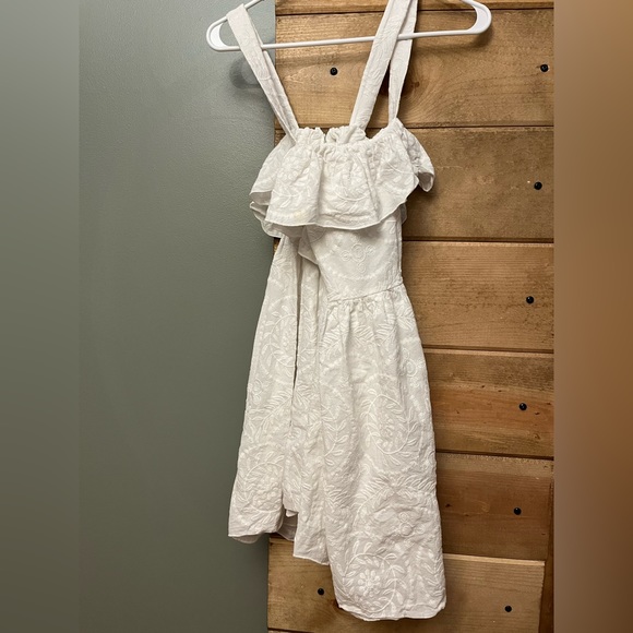 Madewell Embroidered White Apron Ruffle Dress Cottagecore Summer - Picture 5 of 8